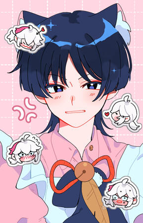 manga style / type a / bust up